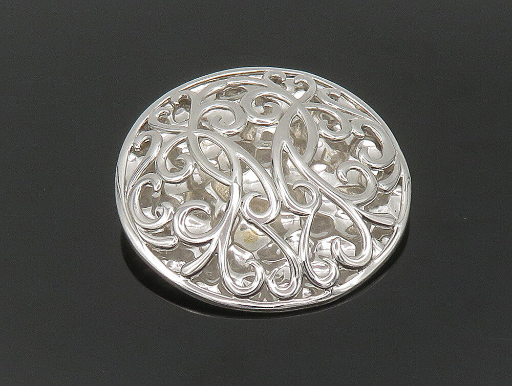 DESIGNER 925 Silver  Vintage Shiny Pretzel Twist Hammered Pendant  PT20117