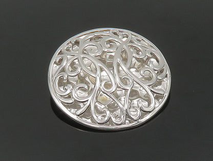 DESIGNER 925 Silver  Vintage Shiny Pretzel Twist Hammered Pendant  PT20117