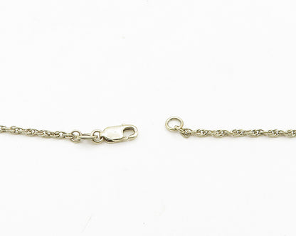 925 Sterling Silver  Vintage Cubic Zirconia 1936 Nickel Chain Necklace  NE3005