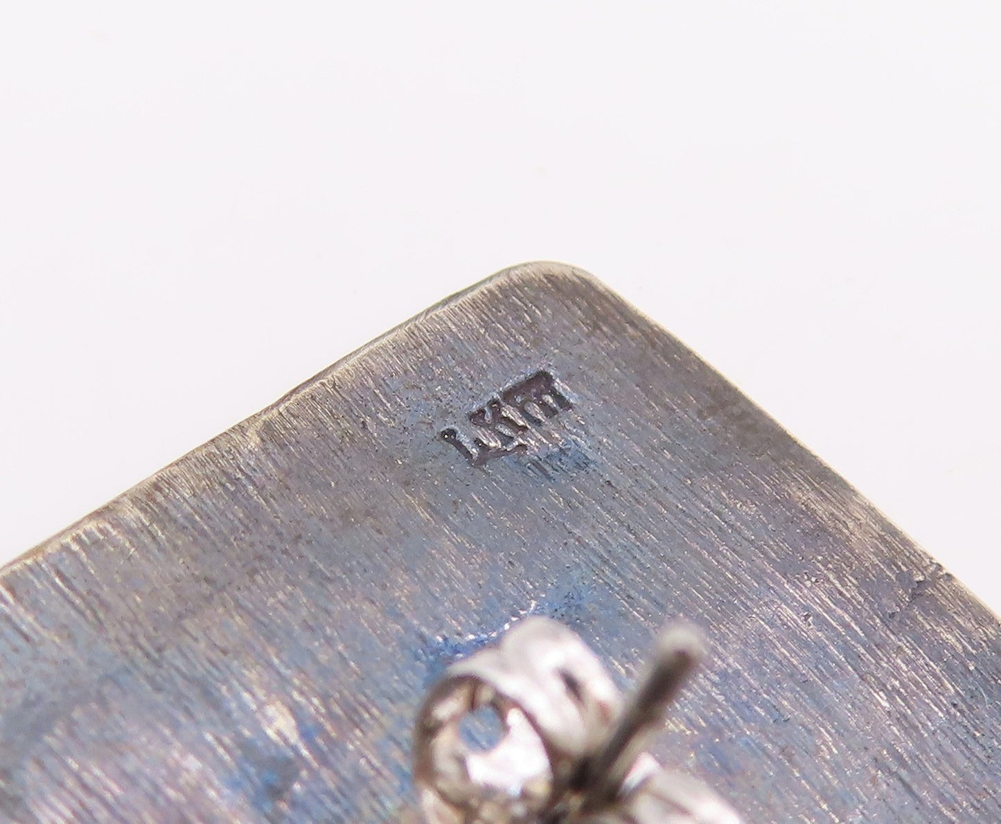 925 Sterling Silver Vintage Earrings Engraved Geometric Tribal Dangle  EG14125