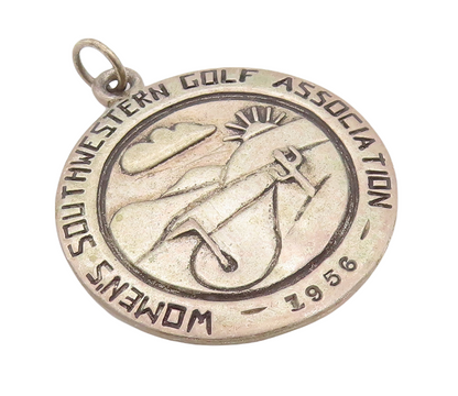 925 Sterling Silver Vintage Pendant 1956 Antique Women Golf Association  PT23575