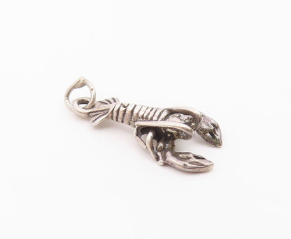 925 Sterling Silver  Vintage Petite Lobster Sea Animal Pendant  PT19880