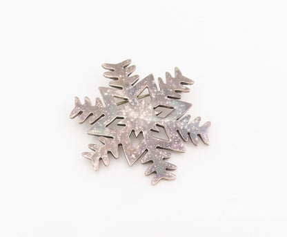 925 Sterling Silver Vintage Brooch MEXICO Winter Wonderland Snowflake   BP12081
