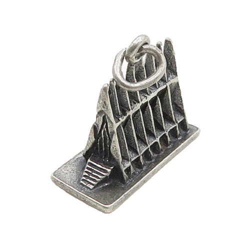 925 Sterling Silver  Vintage Oxidized Chapel U.S.A.F Academy Pendant  PT15242