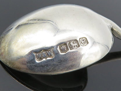 ENGLAND 925 Sterling Silver  Vintage Shiny Four Piece Enamel Spoon Set  TR3311