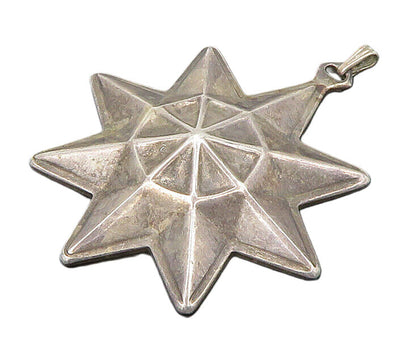 REED & BARTON 925 Sterling Silver  Vintage Christmas Star Pendant  PT19987