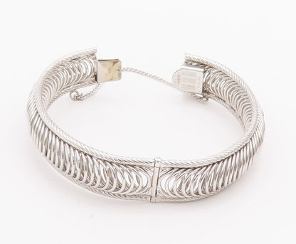 925 Sterling Silver Vintage Bracelet HARRY BICK Solid Ring Band Bangle  BT10344