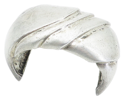 WS 925 Sterling Silver  Vintage Modernist Sculpted Large Cuff Bracelet  BT3361