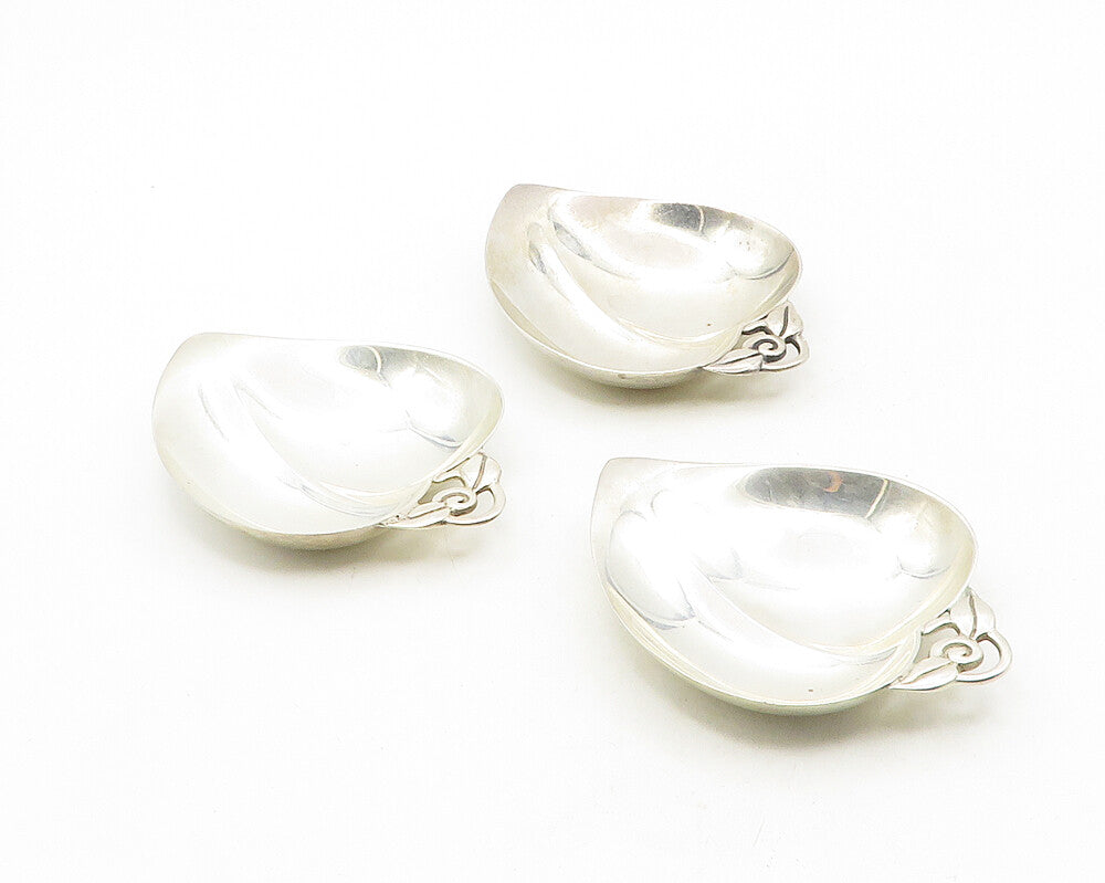 TIFFANY & CO. 925 Silver  Vintage 3 Pcs Heart Jewelry Trinket Dish Set  TR1786