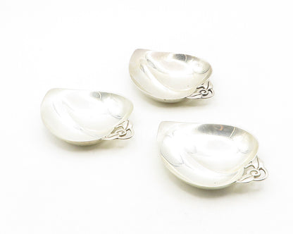 TIFFANY & CO. 925 Silver  Vintage 3 Pcs Heart Jewelry Trinket Dish Set  TR1786