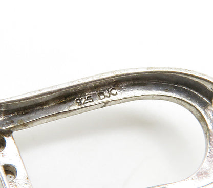 925 Sterling Silver  Genuine Diamonds Open Love Heart Slide Pendant  PT11623