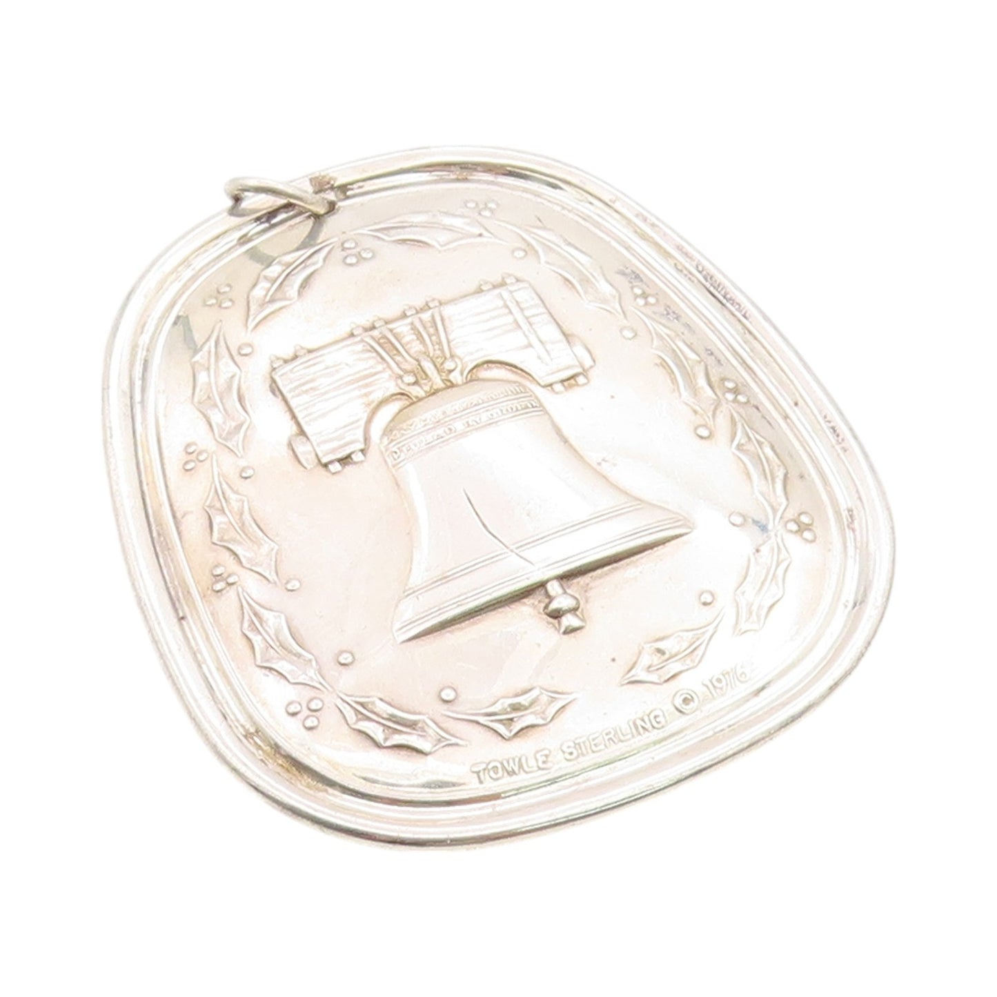 925 Sterling Silver Vintage Pendant TOWLE 1976 Antique Floral Bell  PT24646