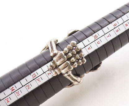 925 Sterling Silver Vintage Ring Dark Tone Creature Skeleton  Sz 11.5  RG31354