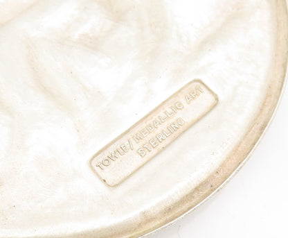 925 Sterling Silver Vintage TOWLE 1964 MICHELANGELO Carved Heavy Coin TR3679
