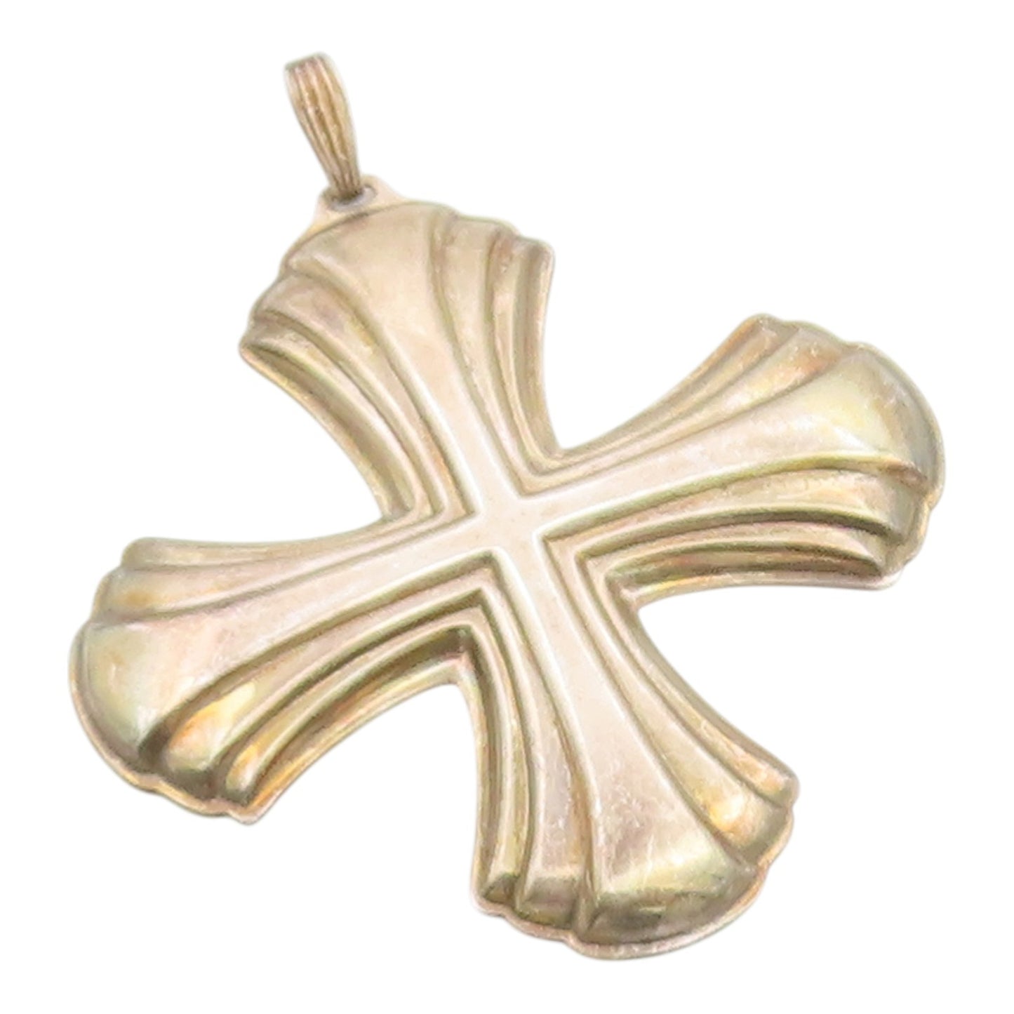 925 Sterling Silver Vintage Pendant REED & BARTON 1980 Christmas Cross  PT26301