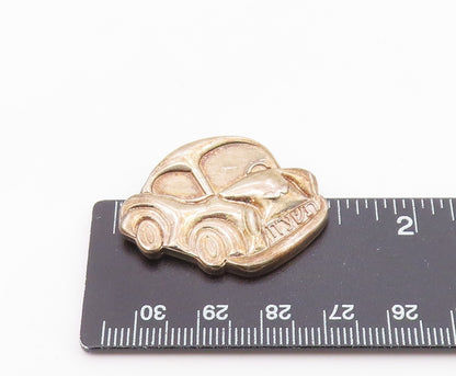 PRASCHNIK ISRAEL 925 Silver  Vintage Buggy Car Hebrew Writing Pendant  PT14583