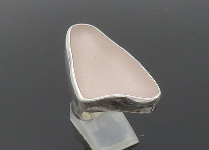 SACCO 925 Sterling Silver  Vintage Recycled Glass Cocktail Ring Sz 7.5 RG20275