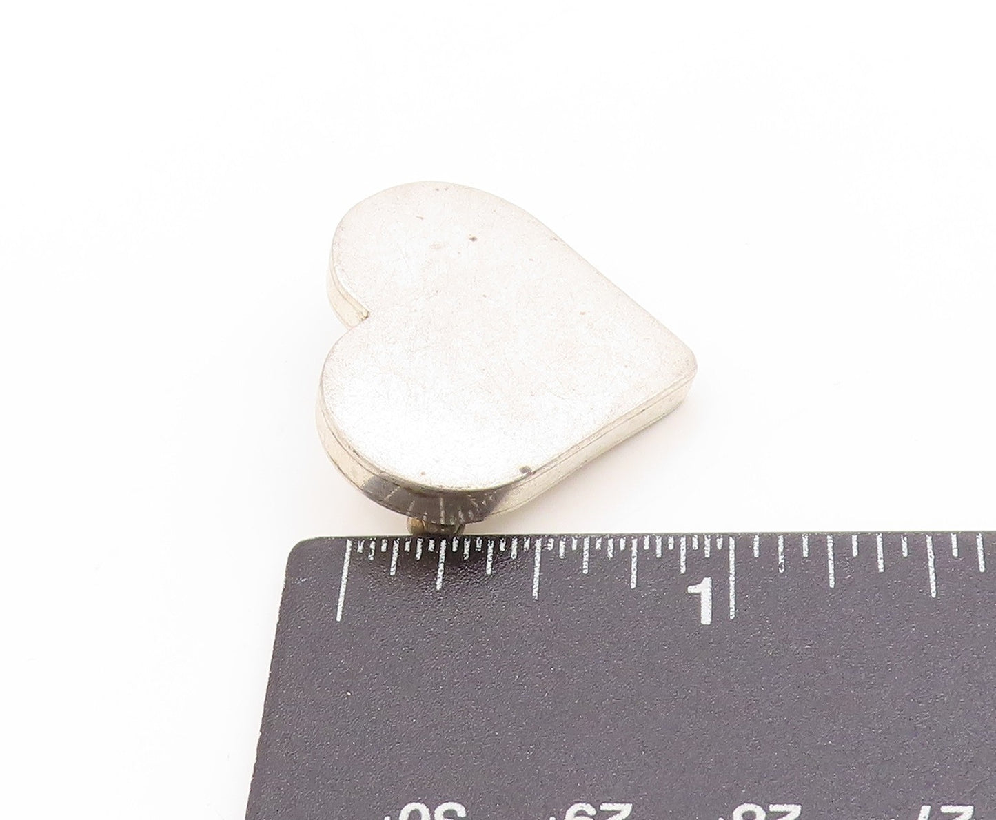 925 Sterling Silver Vintage Brooch Minimalist Solid Love Heart Design  BP11922