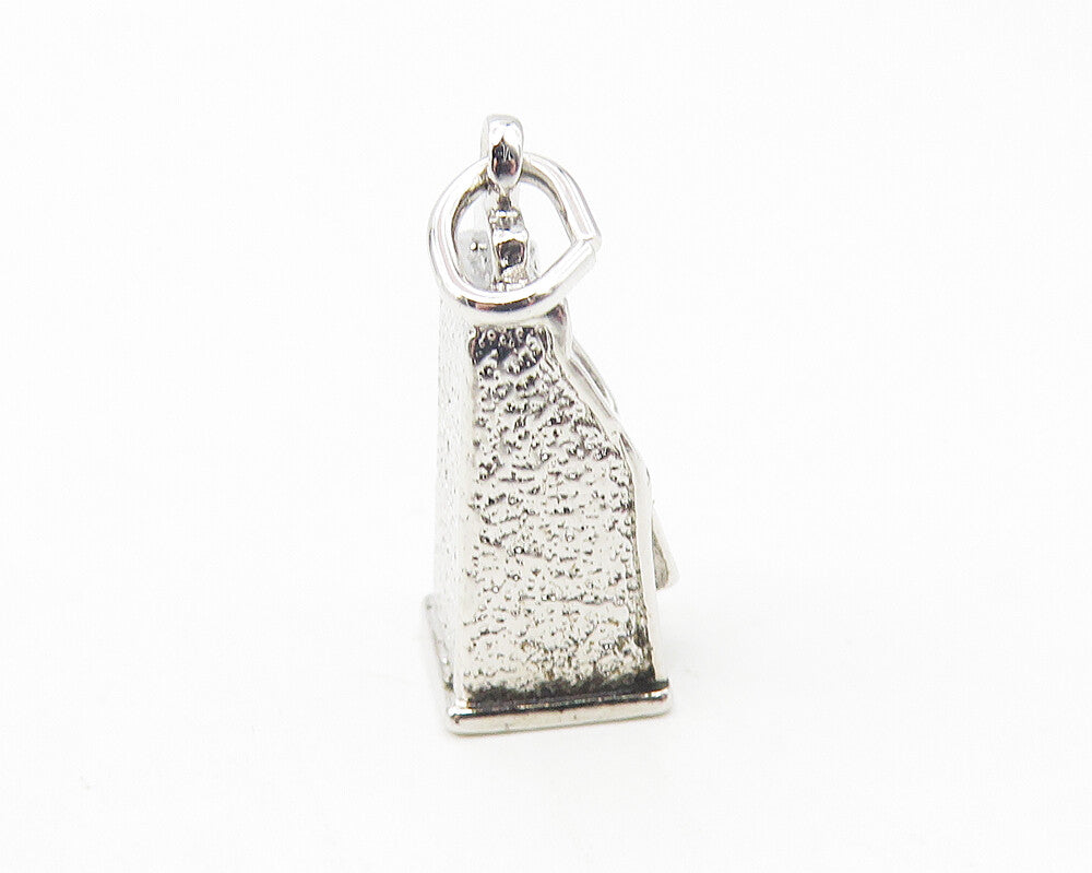 925 Sterling Silver  Vintage Petite Shiny Slot Machine Drop Pendant  PT9331