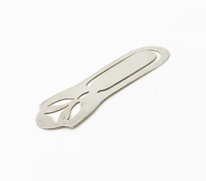 JAMES AVERY 925 Sterling Silver  Vintage Shiny Cutout Detail Book Mark  TR2147