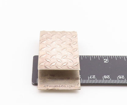925 Sterling Silver Vintage Money Clip TIFFANY & CO Wide Tire Tread Plate TR4231