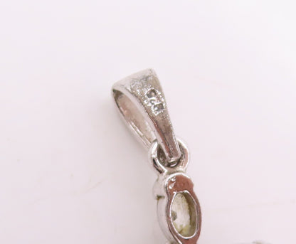 925 Sterling Silver Vintage Pendant Two Shape CZ Religious Cross Charm  PT24761