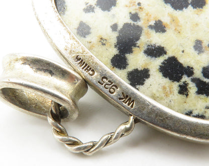 WHITNEY KELLY 925 Silver  Vintage Spotted Jasper & Black Onyx Pendant  PT11005