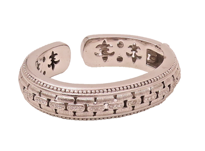 JUDITH RIPKA 925 Sterling Silver Vintage CZ Panther Link Hinged Bracelet BT9841