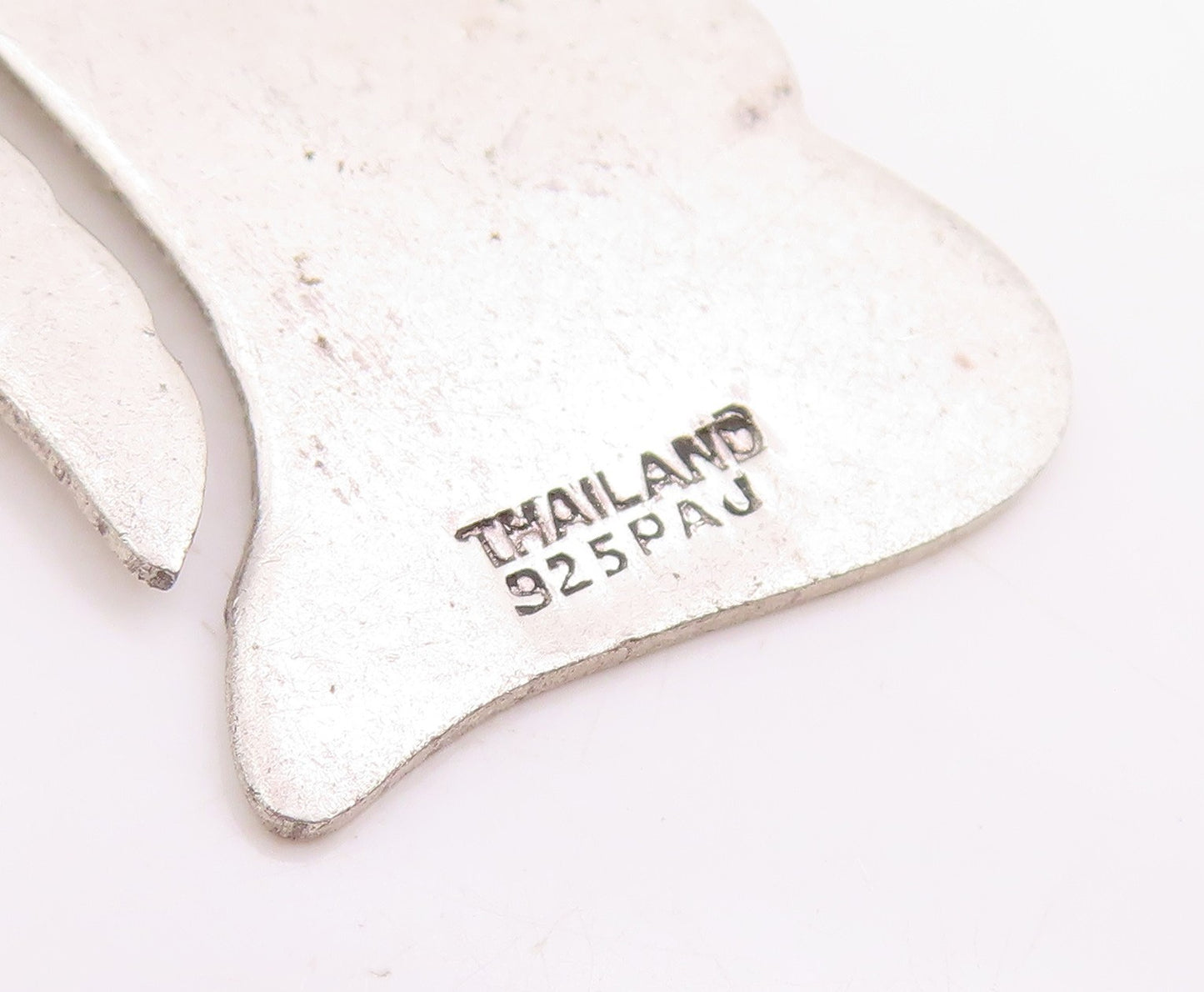 925 Sterling Silver Vintage Pendant Minimalist Guardian Angel Cutout  PT25771