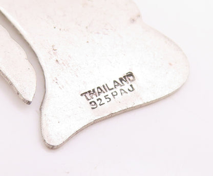 925 Sterling Silver Vintage Pendant Minimalist Guardian Angel Cutout  PT25771