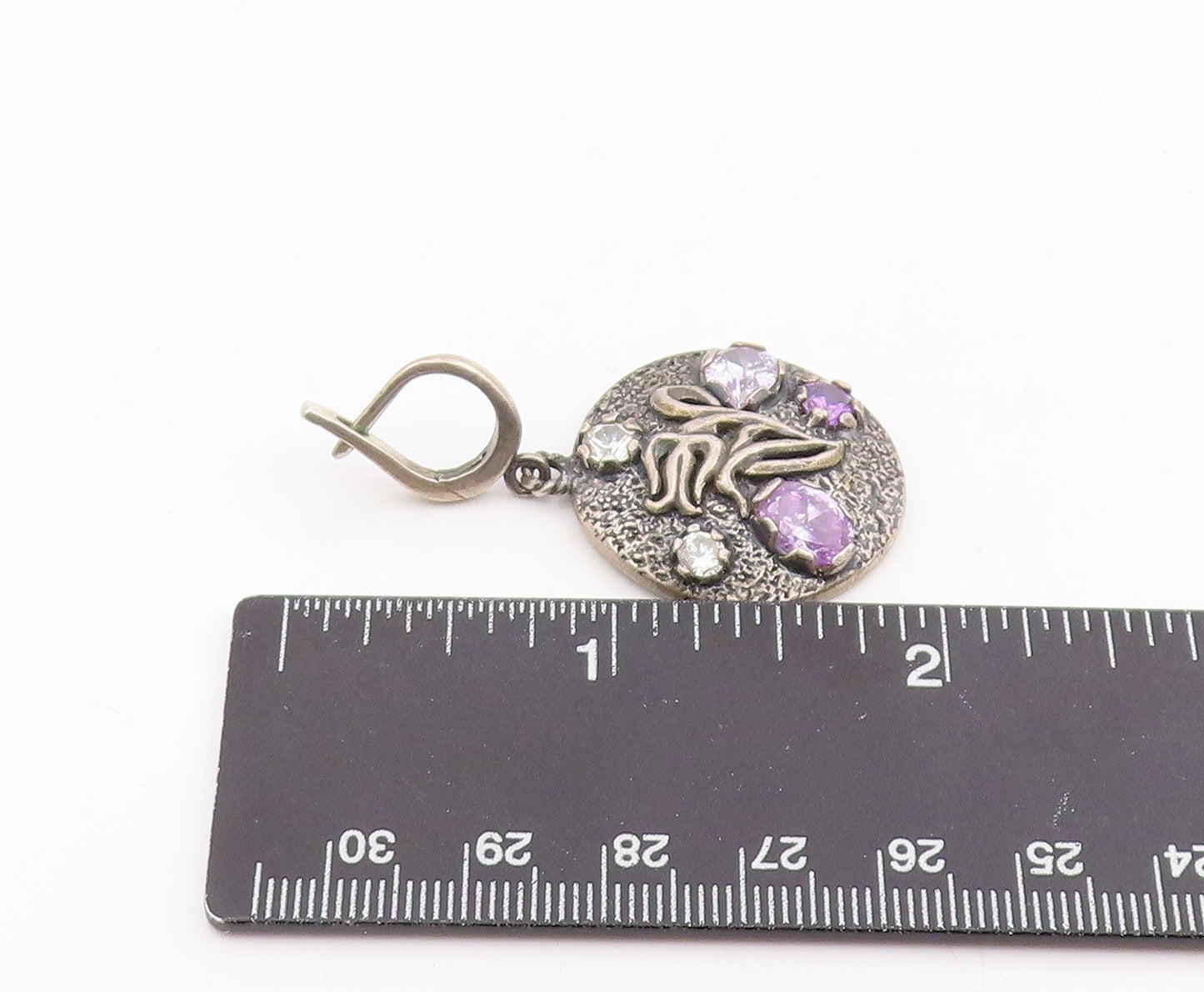 925 Sterling Silver Vintage Earrings Amethyst & Gemstone Single Pieces  EG14300
