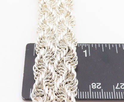925 Sterling Silver Vintage Bracelet Braided Serpentine Weave Strands   BT11423