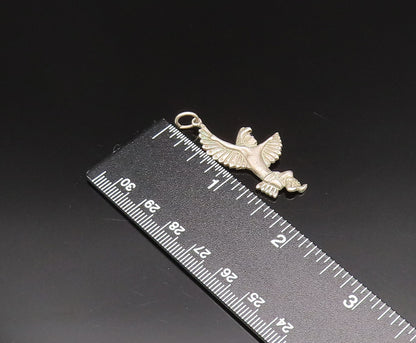 925 Sterling Silver  Vintage Eagle Man With Wings Out Pendant  PT20978