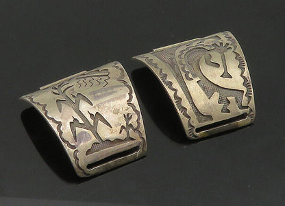 ZUNI 925 Sterling Silver  Vintage Chiseled Nature Scene Watch Straps  TR2960