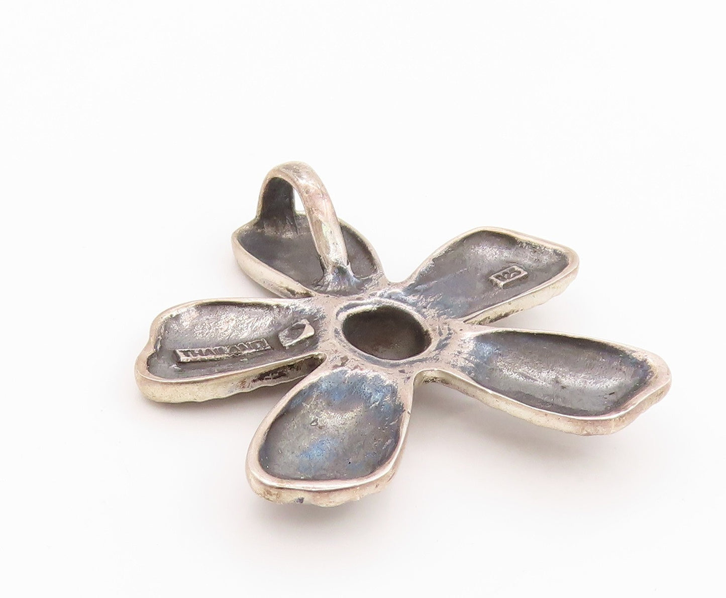 925 Sterling Silver Vintage Pendant SILPADA Antique Dark Tone Flower  PT24470