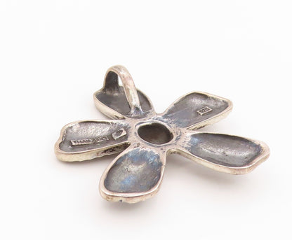 925 Sterling Silver Vintage Pendant SILPADA Antique Dark Tone Flower  PT24470