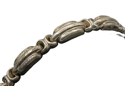 BAYANIHAN 925 Sterling Silver  Vintage Hollow Fluted Chain Bracelet  BT8952
