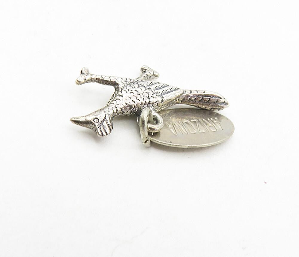 925 Sterling Silver  Vintage Petite Road Runner Bird Arizona Pendant  PT6407