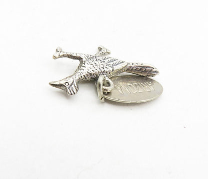 925 Sterling Silver  Vintage Petite Road Runner Bird Arizona Pendant  PT6407