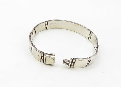925 Sterling Silver  Vintage Shiny Smooth Bar Hinge Chain Bracelet  BT8533