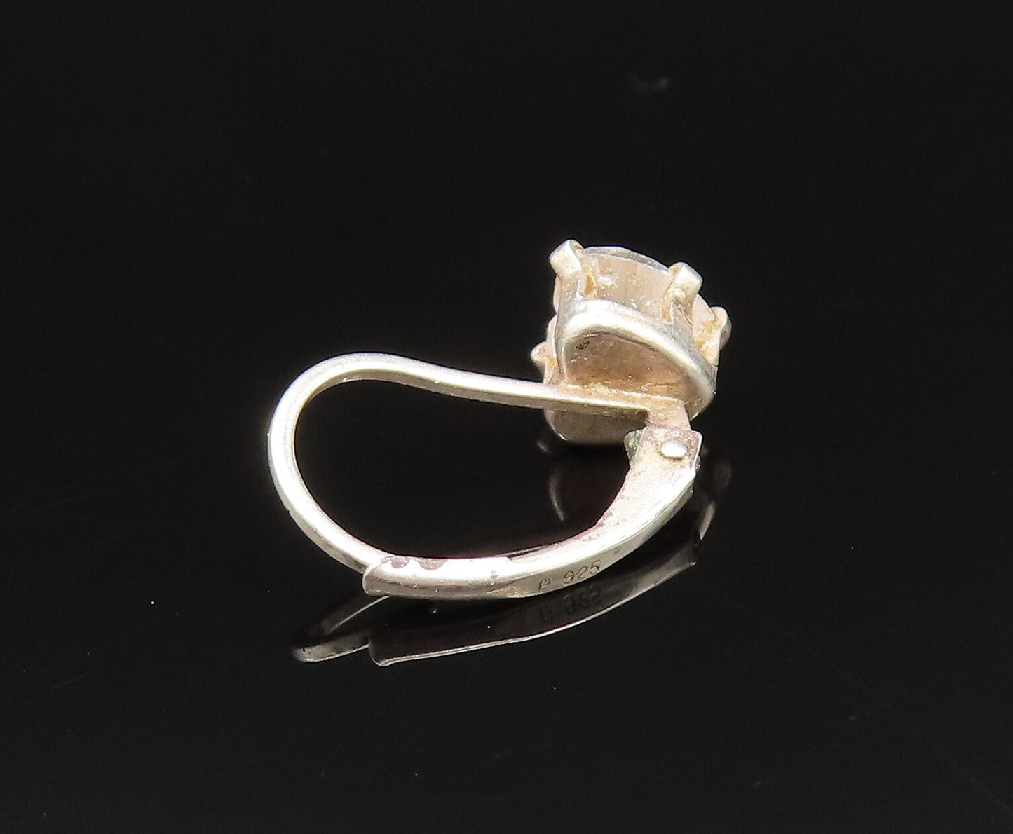 925 Silver  Vintage Dainty Cubic Zirconia Love Heart Drop Earrings  EG11920