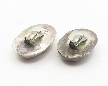 MEXICO 925 Sterling Silver  Vintage Bubble Swirl Non Pierce Earrings  EG6116