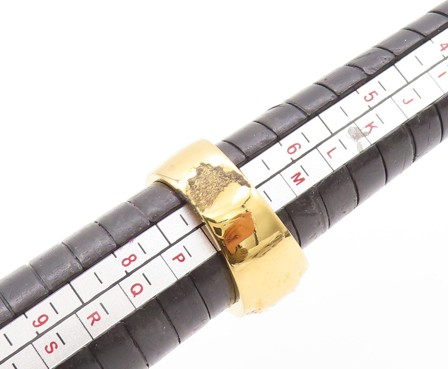 925 Sterling Silver Vintage Ring Gold Plated 2 Tone CZ Bands  Sz 7  RG32770