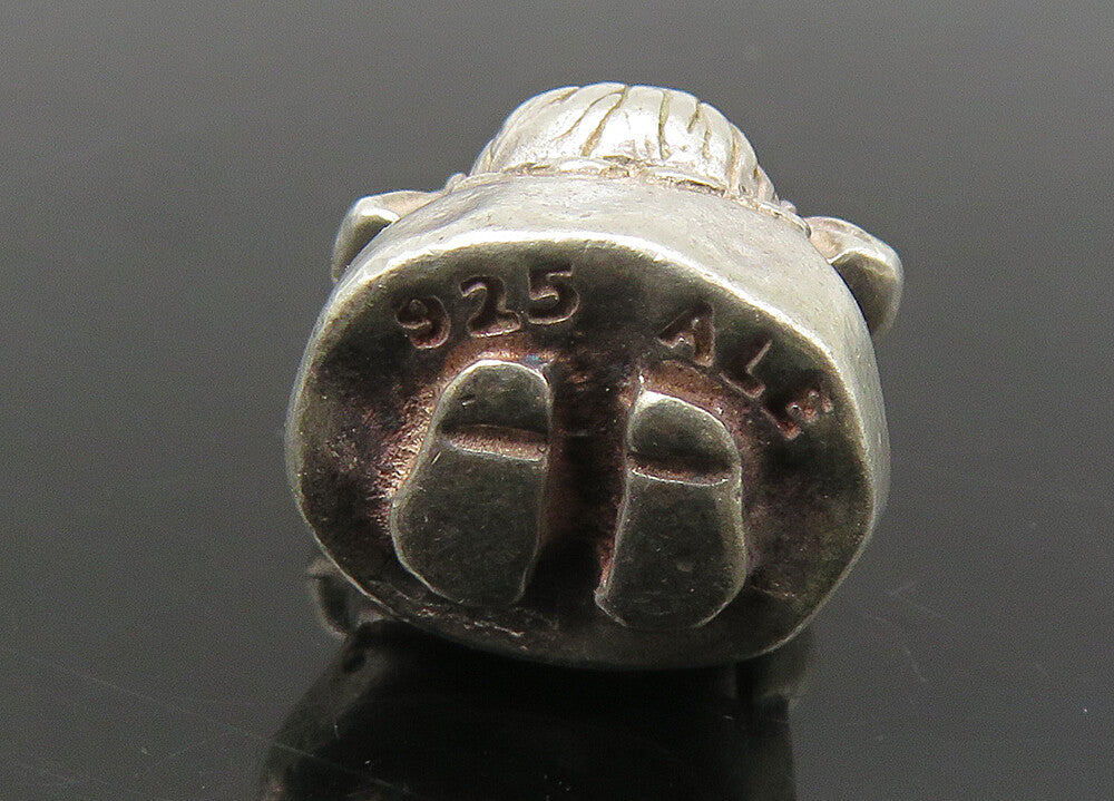 PANDORA 925 Silver  Vintage Little Girl With Pigtails Slide Pendant  PT18148