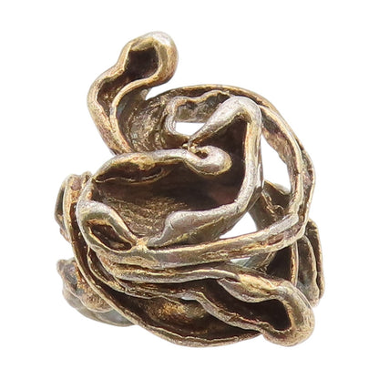 925 Sterling Silver Vintage Ring PANETTA Brutalist Tangled Band  Sz 6  RG34162