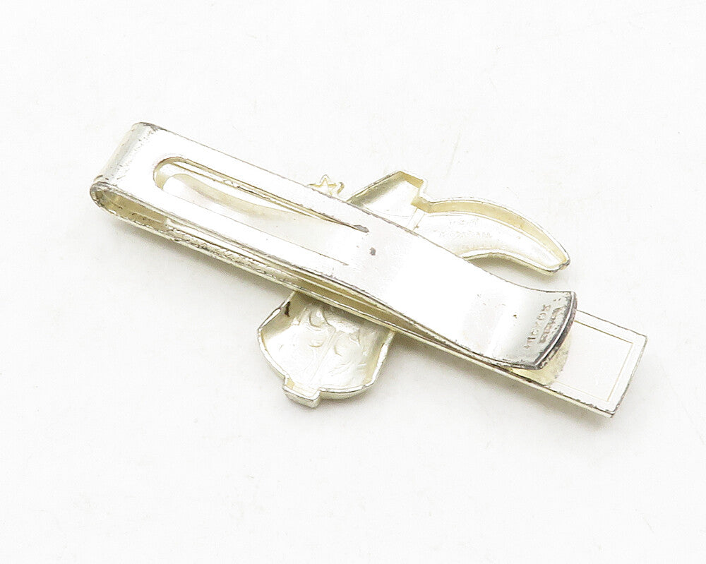 HICKOK 925 Sterling Silver  Vintage Floral Cowboy Book Money Clip  TR1961