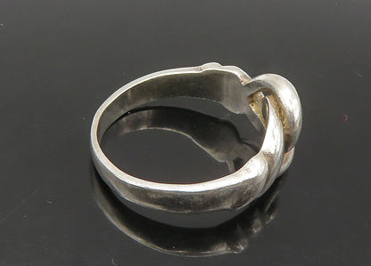 925 Sterling Silver Vintage Shiny Interlocking Loops Band Ring Sz 8 RG22380