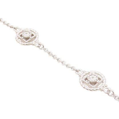 925 Sterling Silver Vintage Bracelet Elegant Floral Intricate Rope Chain BT11686