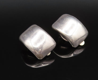 BATAMI 925 Silver  Vintage Minimalist Curved Clip Back Earrings  EG12290