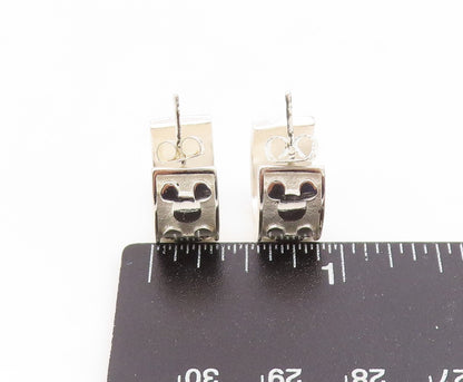 925 Sterling Silver Vintage Earrings Disney Mickey Mouse Head Cutout  EG14185